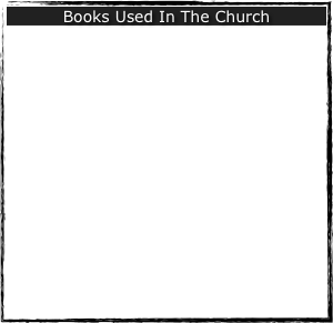 Books Used In The Church

This lesson begins by describing why we use books and pre-prescribed words during worship. 

Then the lesson goes on to give examples of various sorts of books used, such as the Psalmody, the Agpeya, the Synaxarium, the Kamaterious/Lectionary, etc.  
